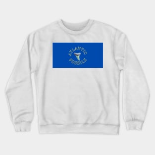 Royal Blue and Gold Nautical Light Blue Atlantic Fossils Shark Tooth Print Crewneck Sweatshirt